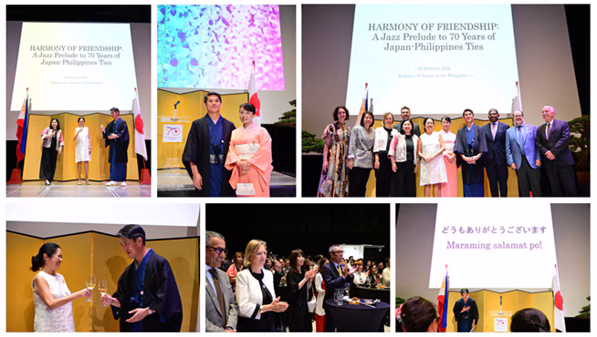 日比友好70周年記念行事の皮切りとして開催されたオープニング記念レセプションの様子