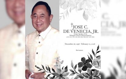 デべネシア元下院議長の死去を伝える妻ジーナ氏の投稿画像