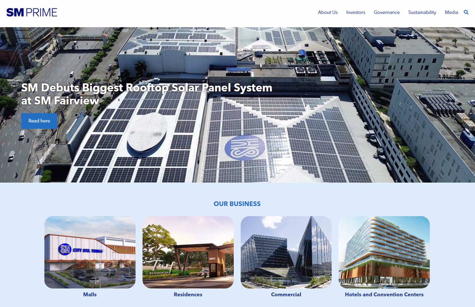 ＳＭプライムのウェブサイト