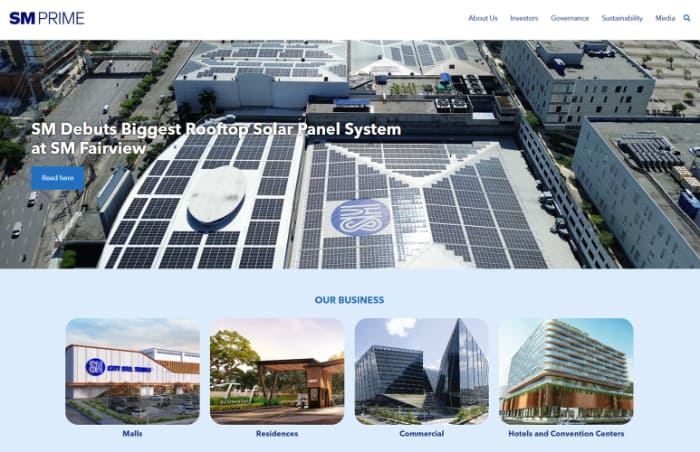 ＳＭプライムのウェブサイト