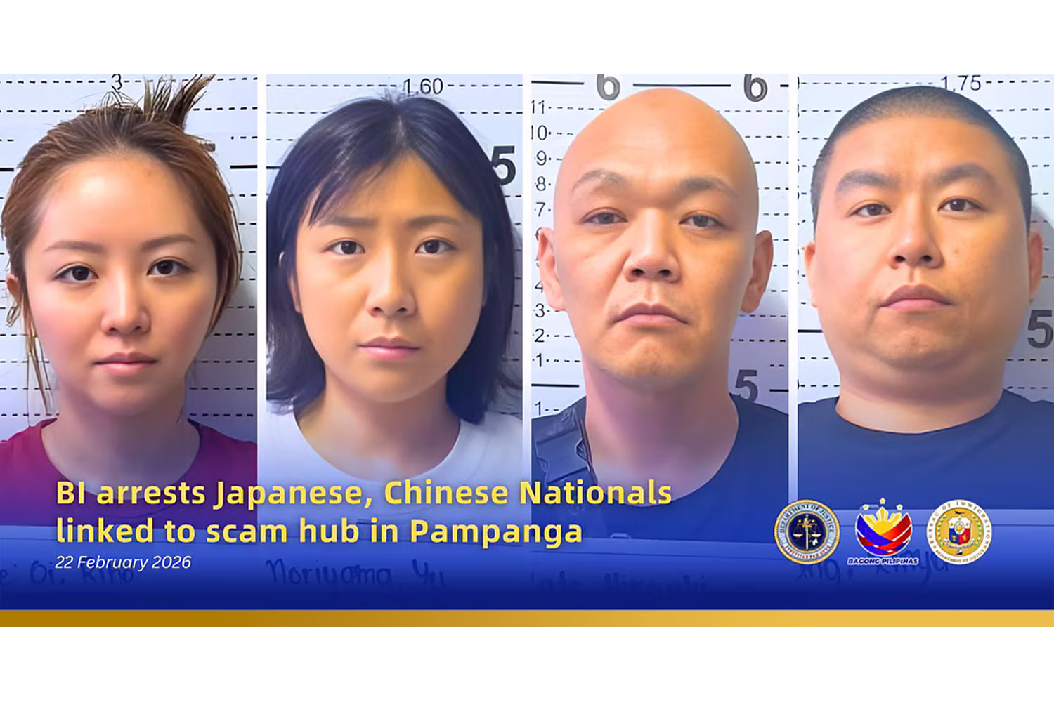 アンヘレス市で拘束された詐欺容疑の日本人ら４人