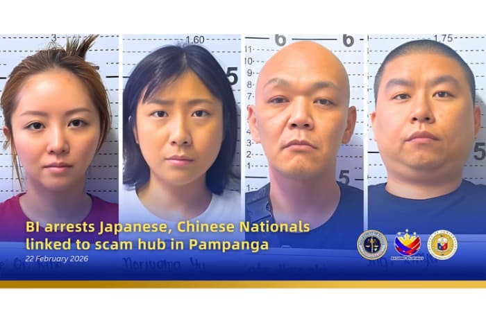 アンヘレス市で拘束された詐欺容疑の日本人ら４人