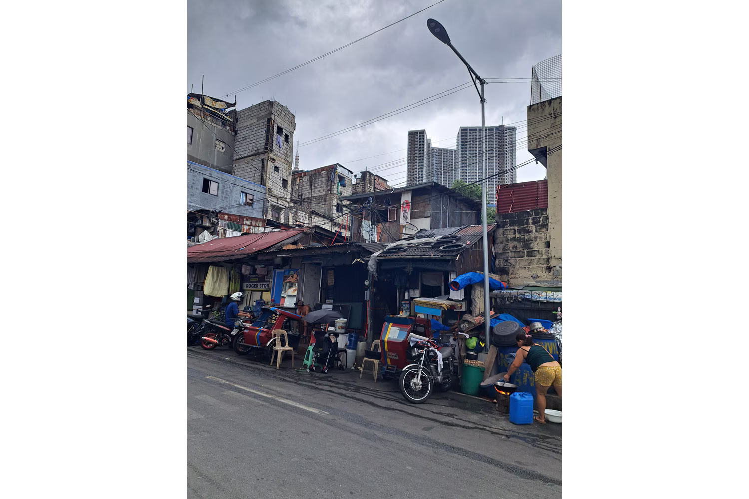 マンダル―ヨン市の貧困層地区