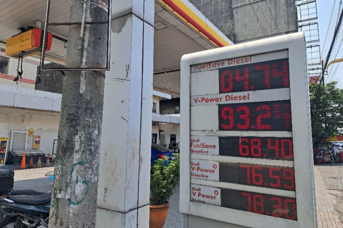 給油所の価格表示版