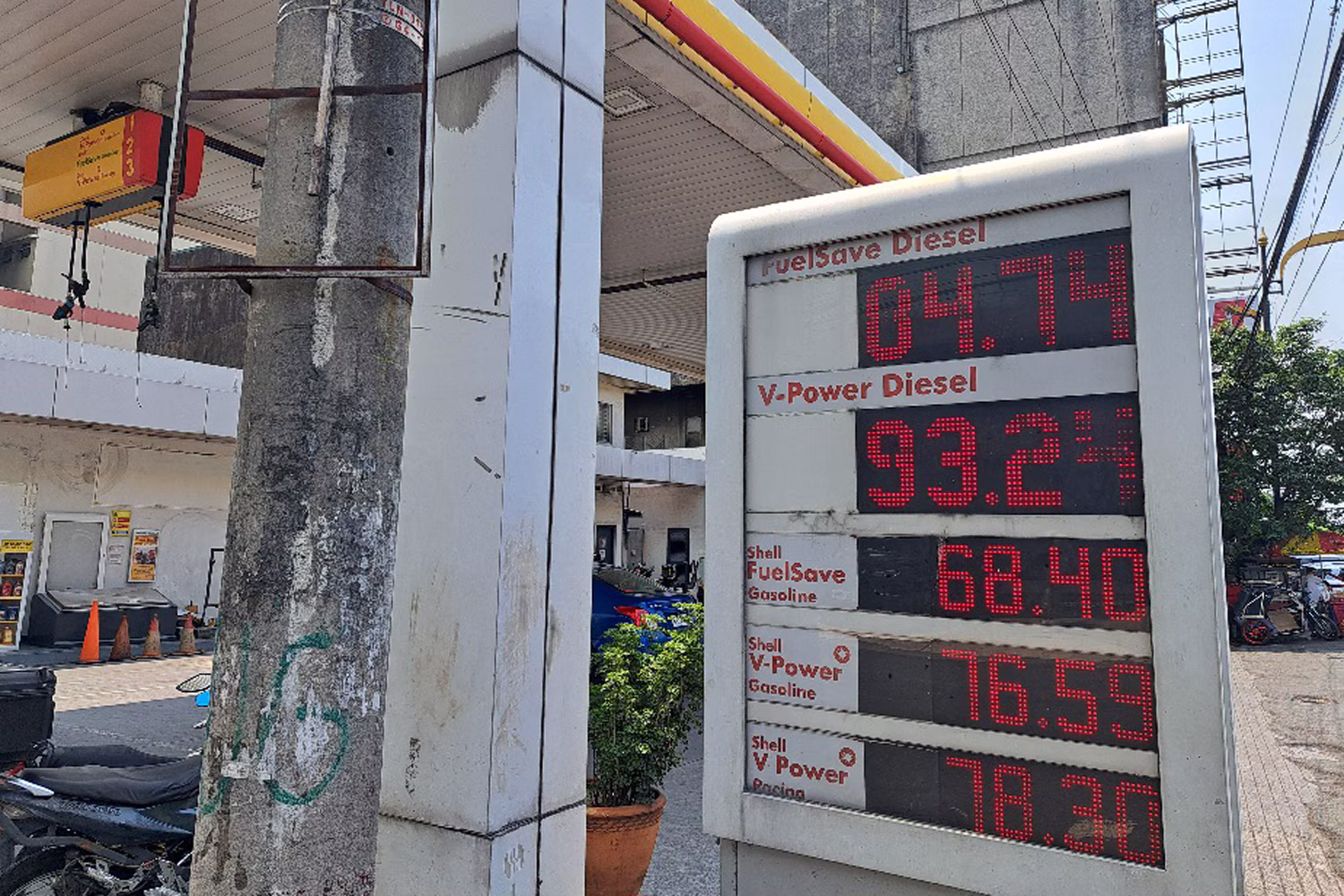 ガソリンスタンドの価格表示版