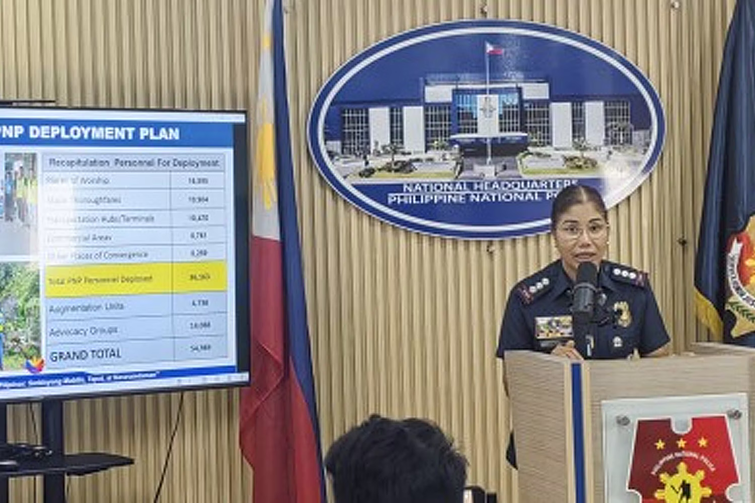 ＰＮＰ作戦局公共安全課のアン・ライザ・マカピンラック課長