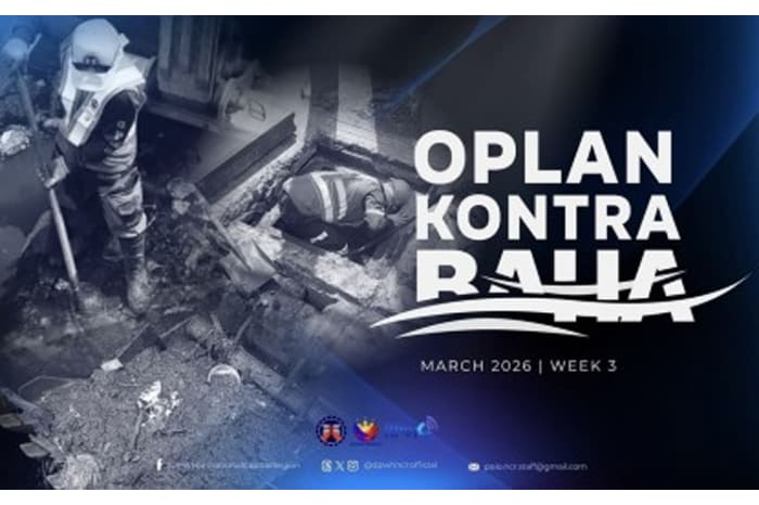 排水路の集中清掃作戦を広報するＤＰＷＨの画像