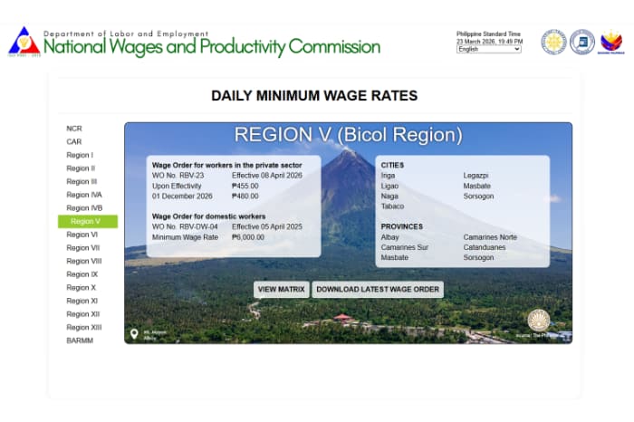 国家賃金生産性委員会のウェブサイト