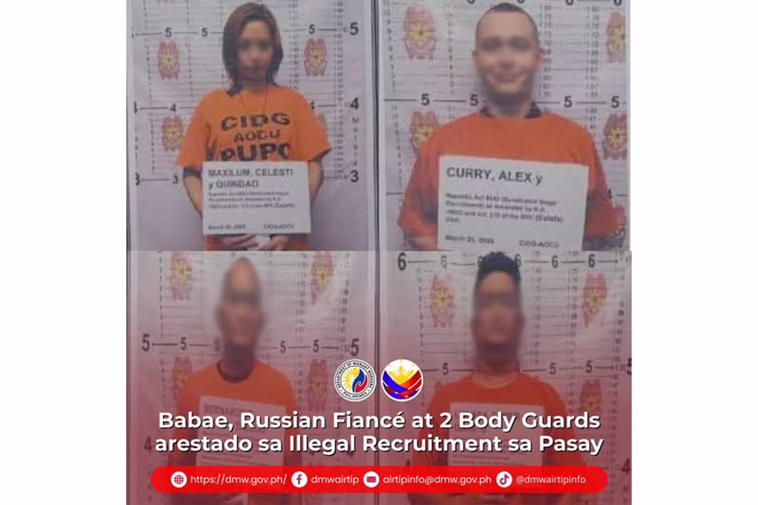 就労斡旋詐欺の容疑で逮捕された４人