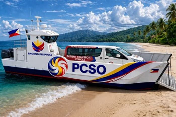 バタネス諸島に年内にも配備される予定の「ミニＲＯＲＯ船」（フィリピン慈善宝くじ協会提供）