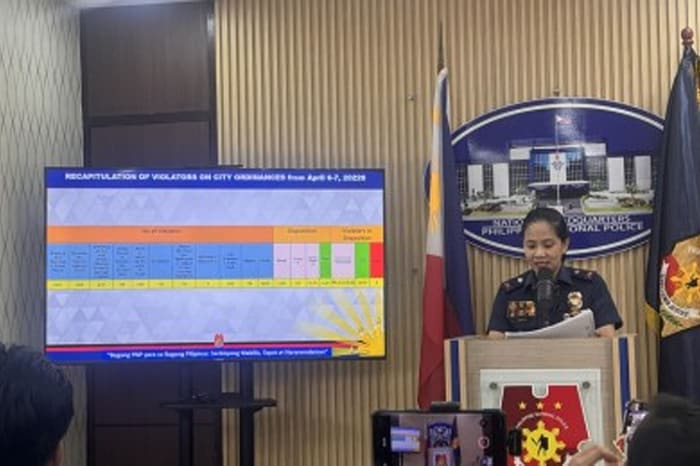 DILG)の「セーフシティー」構想による取り締まり状況を説明するNCRPOのヘイゼル・アシロ広報担当