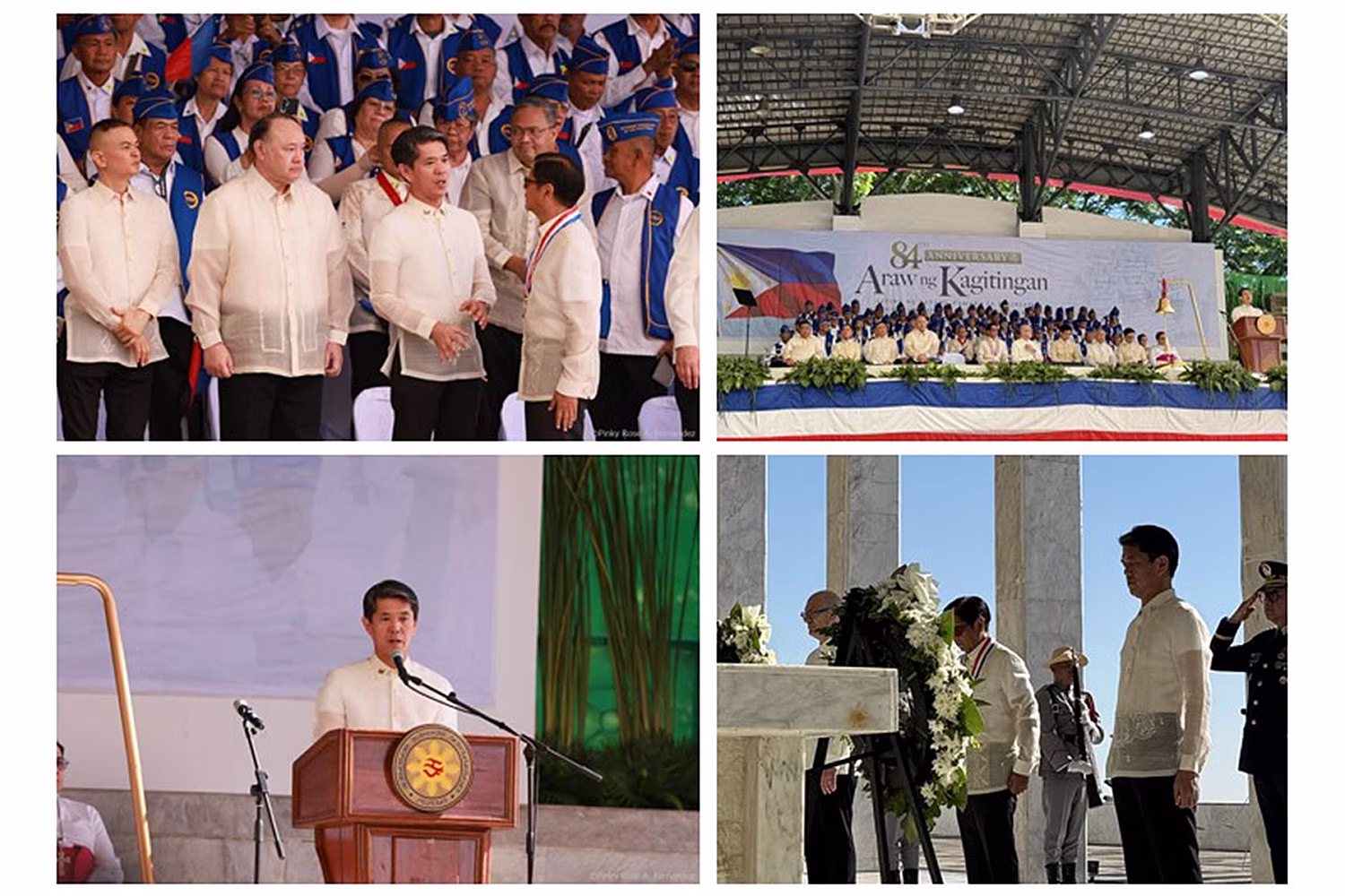 「第84回勇者の日」の記念式典に出席した遠藤大使