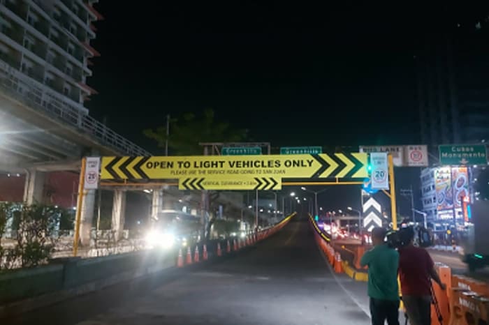 普通車限定で通行が再開されたＥＤＳＡ・オルティガス高架橋