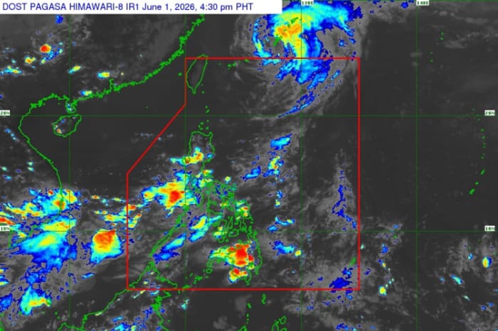 比の観測圏を抜けて沖縄方面に向かう台風6号