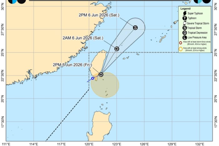 熱低エスターの予想進行図