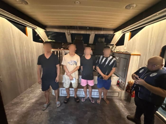 拘束された台湾人４人