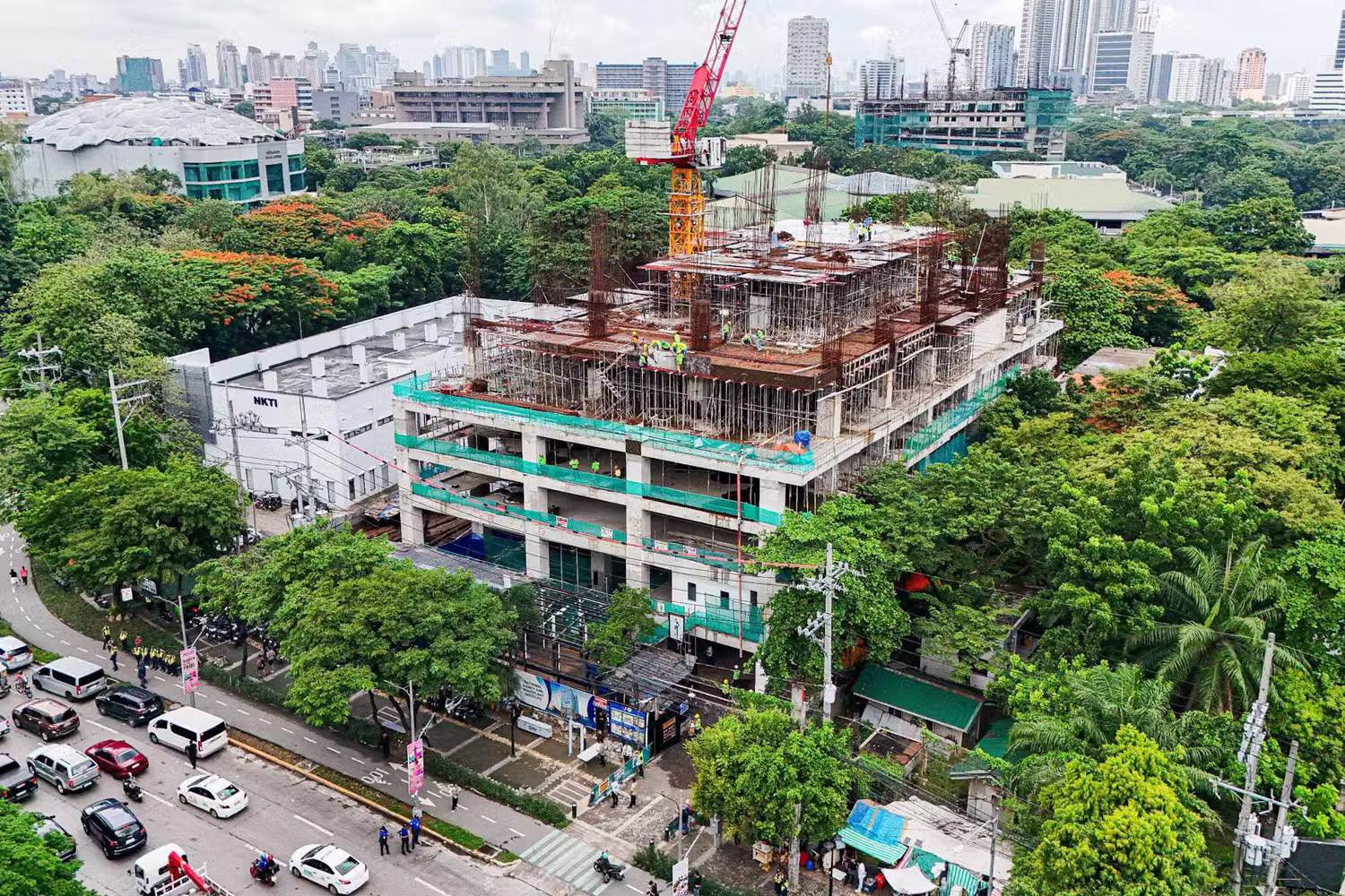 国立腎臓移植研究所の敷地内で建設が進められている東南アジア最大規模の「メガ・ヘモダイアリシス・レガシー・ビルディング」