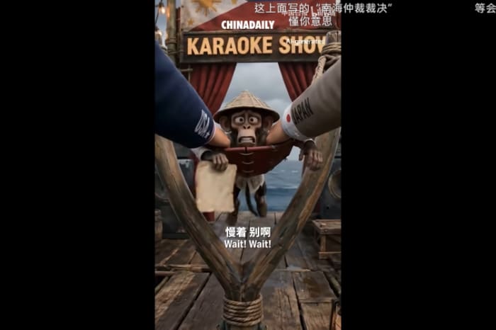チャイナ・デイリーの公式ページにも掲載された「中傷動画」