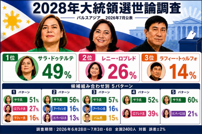 パルスアジア２０２８年大統領選世論調査