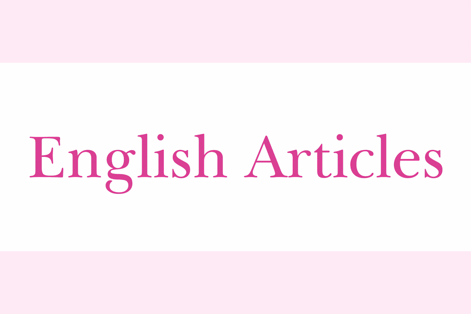 English Articles