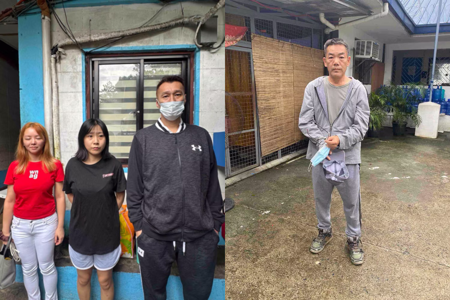 写真左から大井里穂容疑者（28）、森山（作次）ゆう容疑者（31）、池野大輔容疑者（51）。