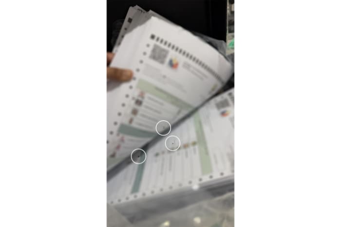 Pre-shaded ballot in Maluso, Basilan. Commission on Elections