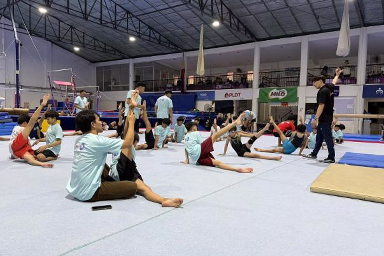 Japan Gymnastics Association (JGA) Coach Munehiro Kugimiya led the training clinic at Gymnastic Association of the Philippines gym in Intramuros on August 22. PHS