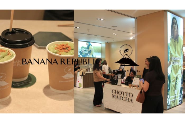 Banana Republicの店舗イベントでオリジナル抹茶ドリンクを提供するChotto Matcha