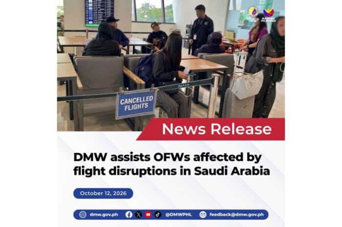 サウジの空港閉鎖で立ち往生しているＯＦＷを支援するＤＭＷ職員
